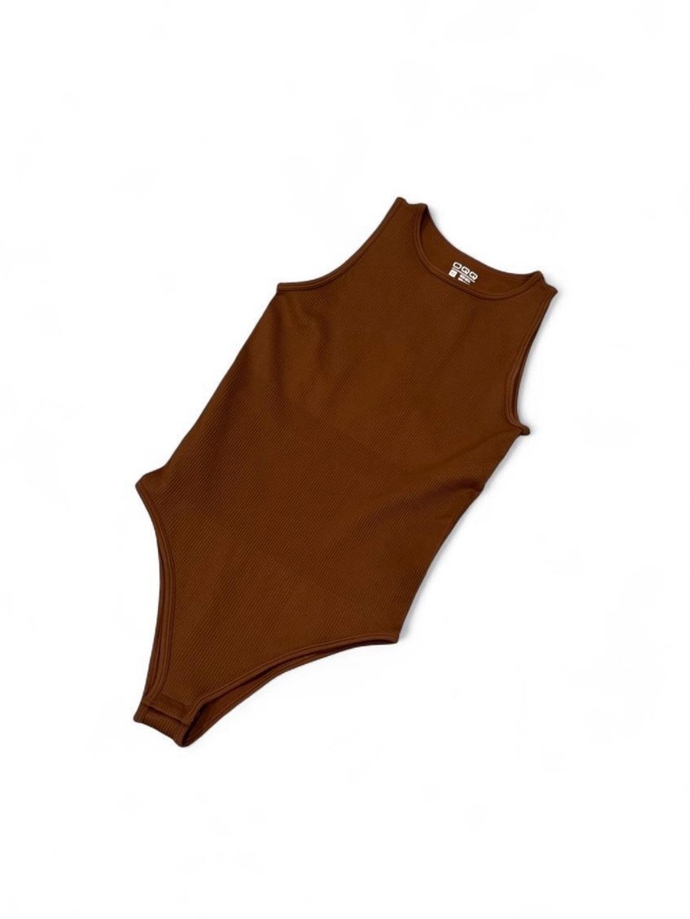 Ribbed Tank One-Piece Bodysuit in Brown for Kids